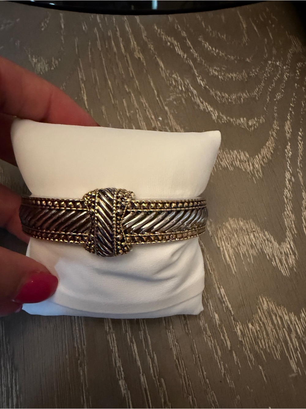 Gold-Tone Braided Metal Women's Bracelet